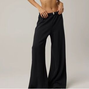 Aerie Black Wide-Leg Sweats